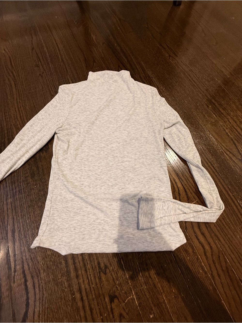 Light Gray  Long-Sleeve Turtleneck Top